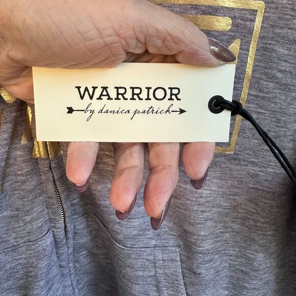 Warrior by Danica Patrick Hoodie Women's Medium Gray Zip Up Long Sleeve - Picture 8 of 10